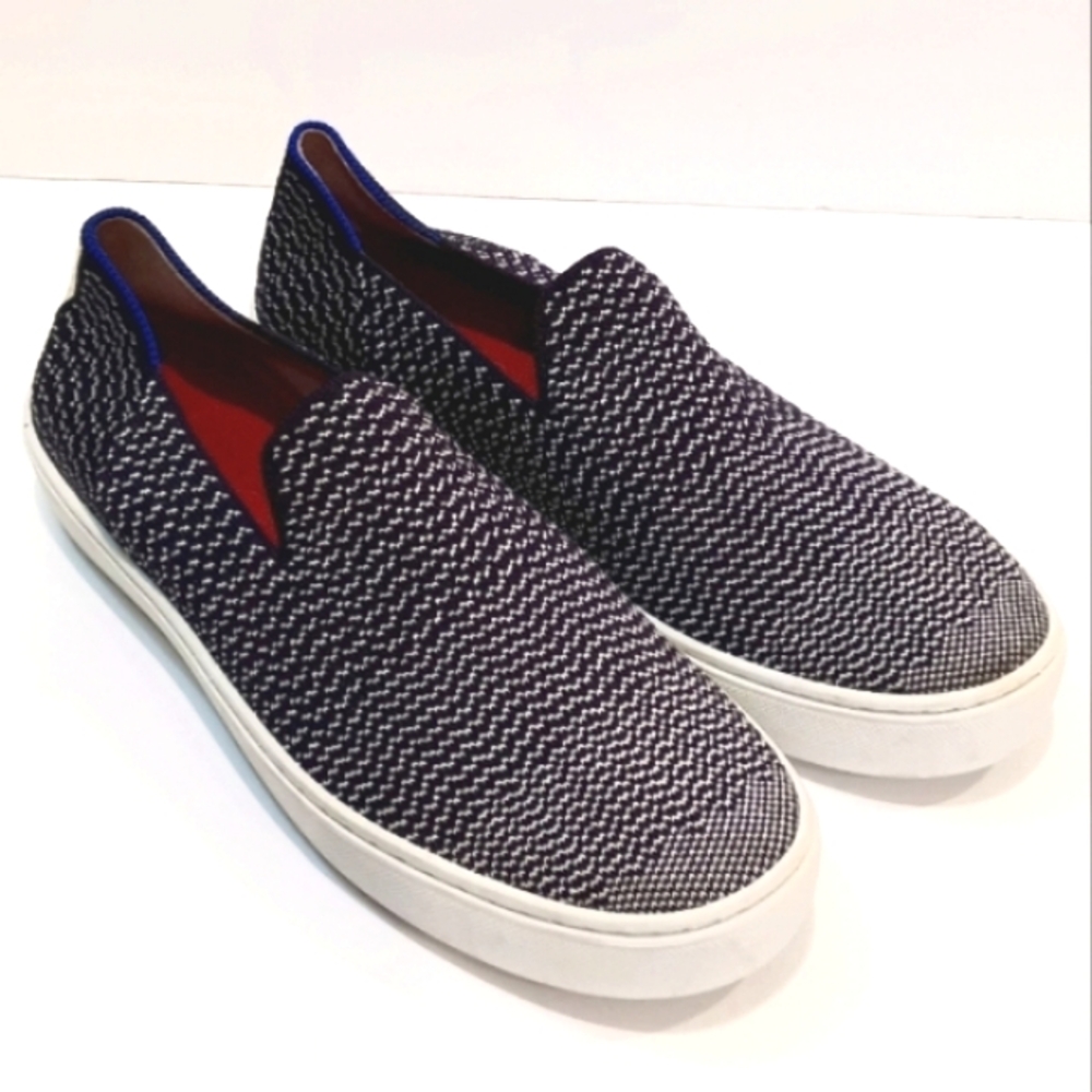 Rothy’s Maritime The Sneaker Gradient Navy Blue & White Boat Shoe Sneaker